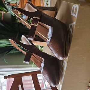 JustFab Brown Strappy Heels